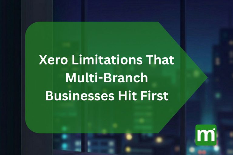 xero limitations multi branch business