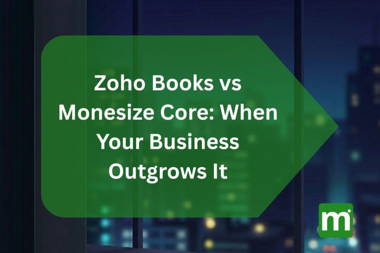 zoho books vs monesize core